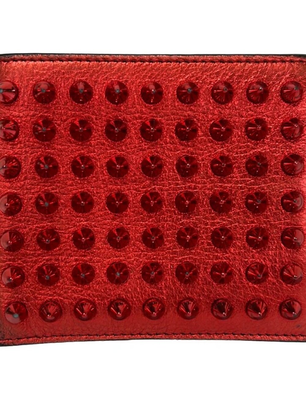 CHRISTIAN LOUBOUTIN Red Leather Hardware Bill Holder